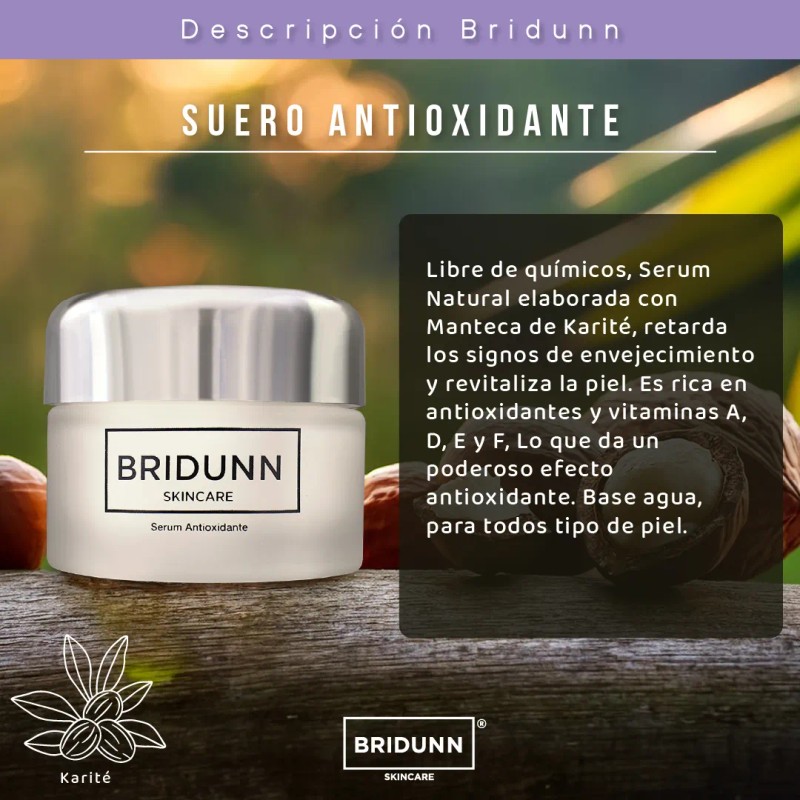 Bridunn Kit Crema Facial Antiarrugas Y Suero Antioxidante
