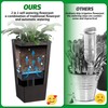 GarveeLife 30" Tall Planters Set of 2, Rattan Outdoor＆Indoor Planter