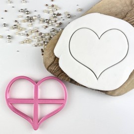 LissieLou Rounded Heart Shape Icing Fondant Cookie Cutter - 7cm