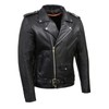 Milwaukee Leather Men's Premium Classic Black Leather Motorcycle MC Style