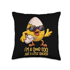 I'm A Good Egg Just a little Cracked Throw Pillow