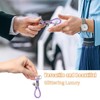 KANDUJIMU Bling Car Keychain, Glitter Crystal Keychain Ring Strap with