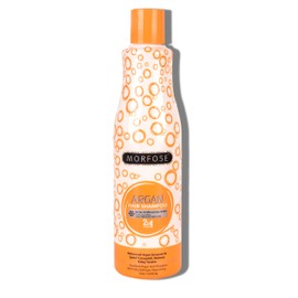 Morfose Argan Shampoo for Damaged and Brittle Hair, Silky Softness, Deep Moisture, Restored Shine, Revitalised and Nourished Hair, (Medium, 500 ml)