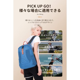 Sinotron Outdoor Backpack, Ultra-lightweight, Portable, Foldable, Durable, 5.8 gal (22 L) Large Capacity, Multicolor, For Vacations, School, Camping, Shopping, Green, Blue, Red, Navy, Black, blue