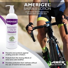 AMERIGEL Barrier Lotion (16 oz. Bottle with Pump) - Skin Protectant to Protect Chafed, Cracked, and Chapped Skin