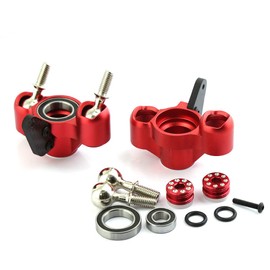 Alloy Front Steering Blocks Steering Knuckle Arm AR330505 for Arrma Kraton 6S Outcast 6S Notorious 6S Fireteam 6S BLX Upgrades Parts (Red)