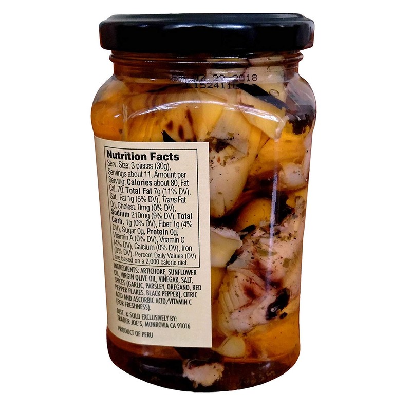 Trader Joe's Grilled Artichokes Halves (2 Pack, Total of 24oz)