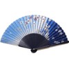 RPJ Handmade Japanese Silk Folding Fan – Nagare Sakura Blue