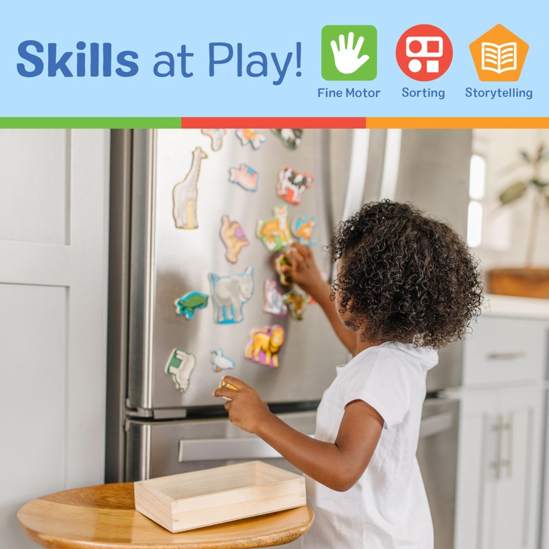 Melissa & Doug Wooden Animal Magnets Set (20 Pieces) –