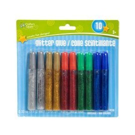 Crafter's Square Glitter Glue Assorted Colors 10 Count Pack