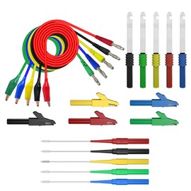 20PCS Back Probe Kit, Multimeter Test Leads with Banana Plug to Alligator Clip for Electrical Testing Automotive Diagnostic