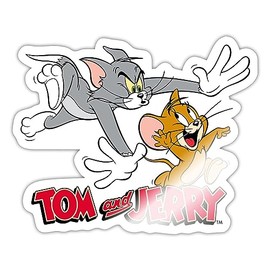 Spreadshirt Tom and Jerry Chase Sticker, 10 x 10 cm, White Glossy