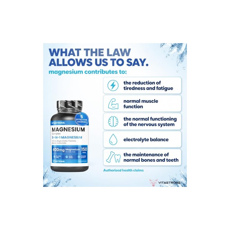 Magnesium 5 in 1 400mg, 150 Tablets of 5 Sources