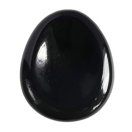 Manekieko Natural Black Obsidian Water Drop Chakra Thumb Worry Stone,Stress Relax Healing Reiki Crystal Pocket Palm Stones