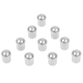 Telituny Spring Piston, Pack of 10 Spring Piston Ball 304 Stainless Steel Ball Piston Kit, 5 mm x 6 mm Body, Suitable for Mechanical Devices, Devices, Moulds, Automatic Machines