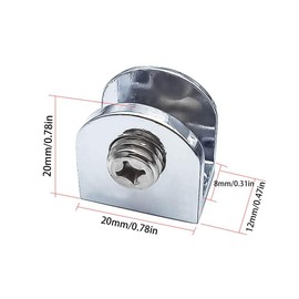 Mila-Amaz 8 Pcs Adjustable Glass Bracket Zinc Alloy Glass Clamp Solid Glass Shelf Clamp Holder for 6-8MM Thickness Glass