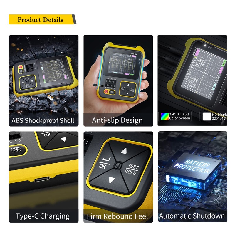 Mivofun DSO-TC2 2 in 1 Handheld Digital Oscilloscope LCR Transistor