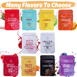 10Pcs Flavoured Air Inhaler, Flavoured Inner Filter, Breathing Necklace with Resistance for Adults Stress Anxiety Relief, Variety of Flavors to Choose