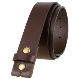 BS1050-32MM One Piece Full Genuine Leather Belt Strap - 1-1/4" (32MM) Wide (Brown, 36)