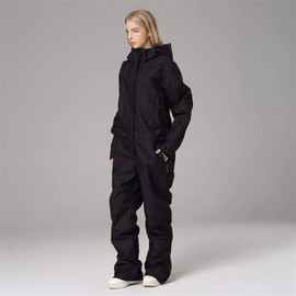 YEEFINE Women's Ski Suit One Piece Snowsuits Jumpsuits Winter Snowboard Suits Waterproof Ski Jacket and Pants Outdoor Overalls(Black, XL)