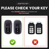 OLLEN Genuine Leather Key Fob Cover, Fit for Honda Civic