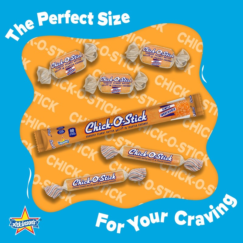 Chick o stick Mini Bite Size Coconut Butter Candy, Crunchy