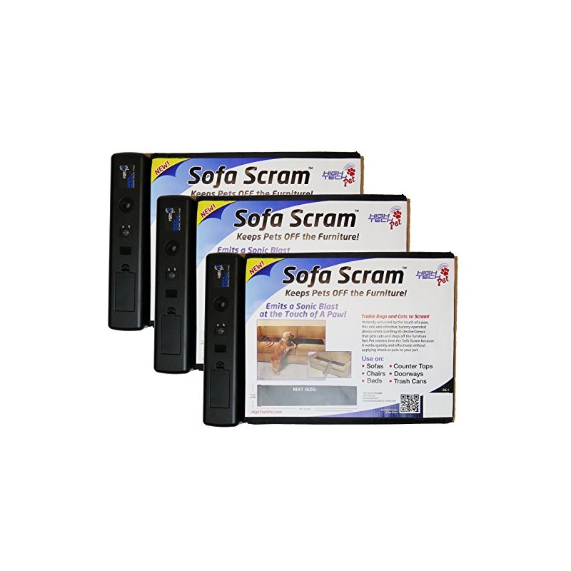 High Tech Pet Sofa Scram Sonic Pad Pet Deterrent, 3-Pack