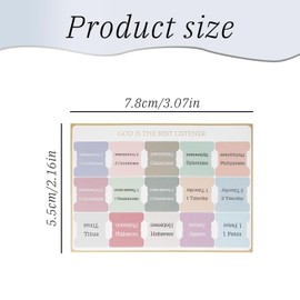 Tabanzhe Bible Tabs 75PCS Bible Tabs Index Stickers for Women Men Study Journaling Supplies Large Print Laminated Tab Christian Gift with Positioning Guide and Blank(Style B)