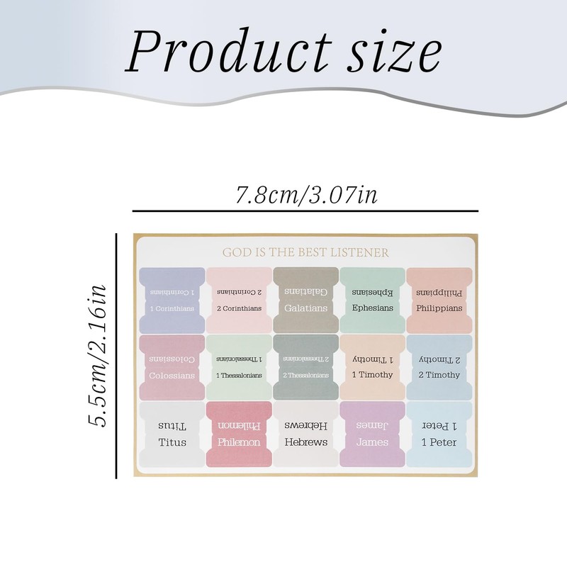 Tabanzhe Bible Tabs 75PCS Bible Tabs Index Stickers for Women
