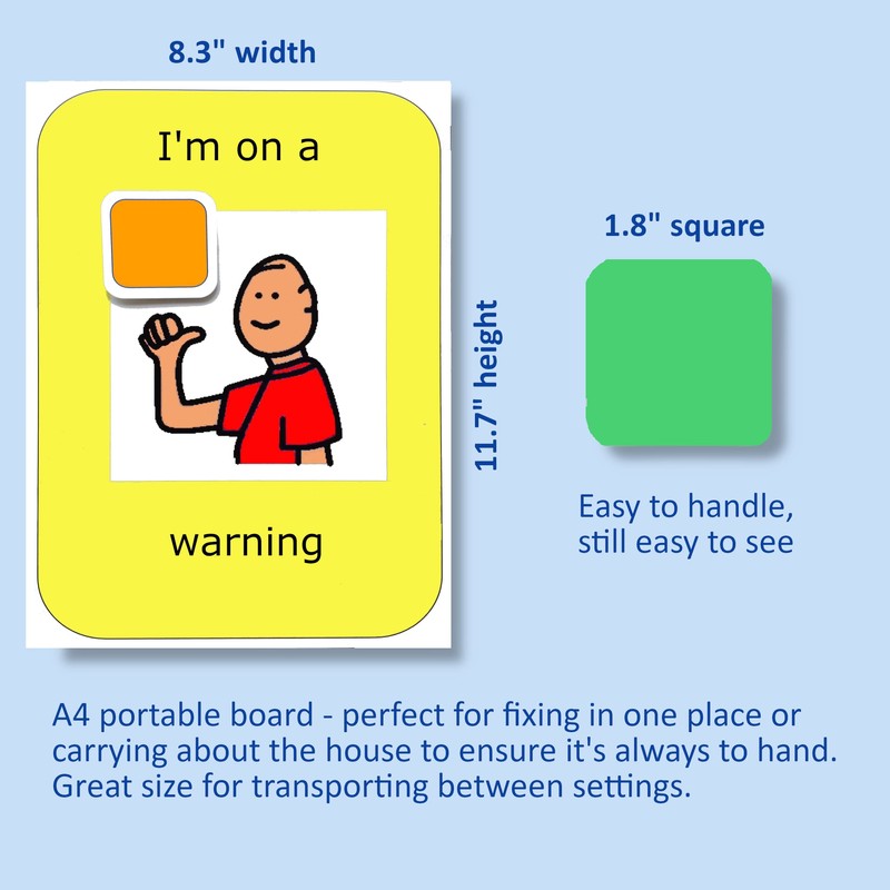 Visual Behaviour Warning Board – Traffic light Behaviour Symbol Card