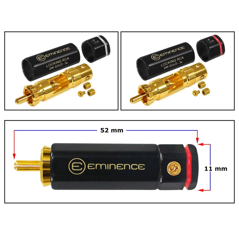 15 CM RCA Cable Pair - Gotham GAC-4/1 (Black) Star-Quad