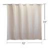 YISURE No Hook Shower Curtain Linen Style, Beige Heavy Duty