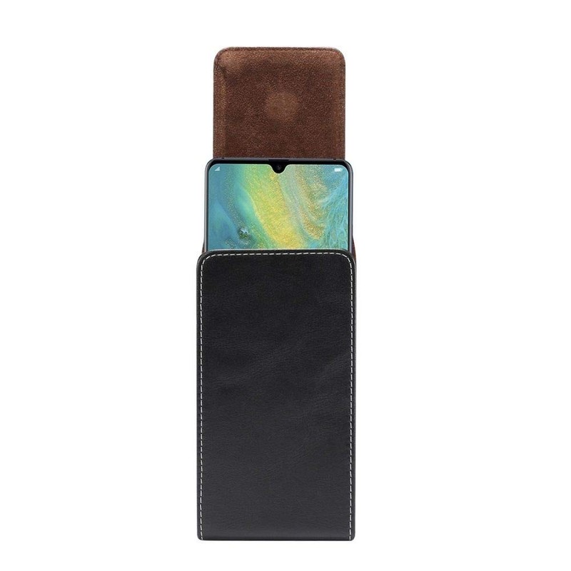DFV mobile - Vertical Leather Holster with Belt Loop for