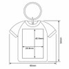 5 T-Shirt Shape Blank Photo Keyrings 41 x 30 mm