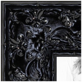 ArtToFrames 16x20 Inch Black Picture Frame, This 1.75 Inch Custom Poster Frame is Traditional Black - Comes with Economy Acrylic and Corrugated Backing (WOM5210-16x20)