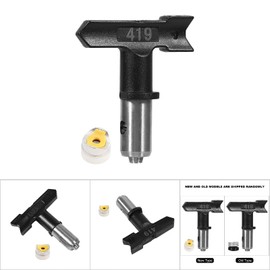 Pwshymi Reversible Tungsten Steel Airless Paint Spray Gun Tip Nozzle Accessoies Useful Tool Black Paint Spray Gun Sprayer Tip Spray Can Tips for Sprayer Airless Paint Sprayer Tips(319)