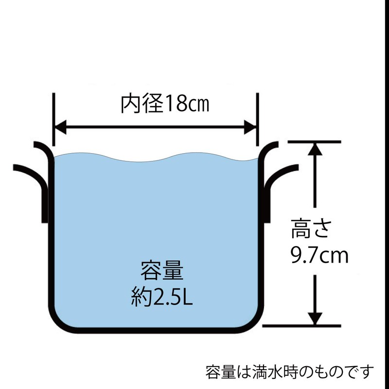 北陸アルミニウム(Hokuriku Alumi) 半寸胴鍋 プロセレクト 18cm A1520118