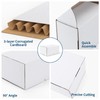 ZBEIVAN 8x6x4 White Shipping Boxes Set of 25, Corrugated Cardboard