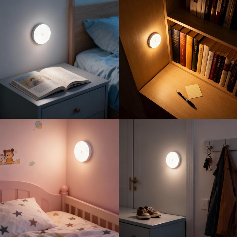 2 Pack Rechargeable Puck Lights with Remote & Touch Control,