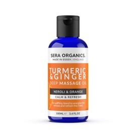 Turmeric Massage Oil with Ginger, Neroli & Orange │ Uplifting Body Oil for Mood, Energy & Radiant Skin │ Aromatherapy Citrus Oil │ Natural Daily Use – 100ml by Sera Organics