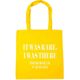 Hippowarehouse It was rare, I was there Edinburgh uk 8th June Tote Shopping Gym Beach Bag 42cm x38cm,10 litres