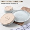 LIANYU Stoneware Dinnerware Sets for 4, 12-Piece Kitchen Dinner Dish