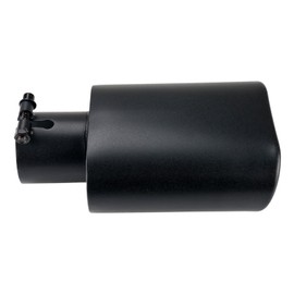 KAX 2.5" Inlet Exhaust Tip, 5.5"x3" square Outlet 9" Overall Length Stainless Steel Exhaust Pipe, black powder coated BLACK