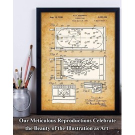 Pinball Machine - 11x14 Unframed Patent Print - Makes a Great Gift Under $15 for Game Room Decor