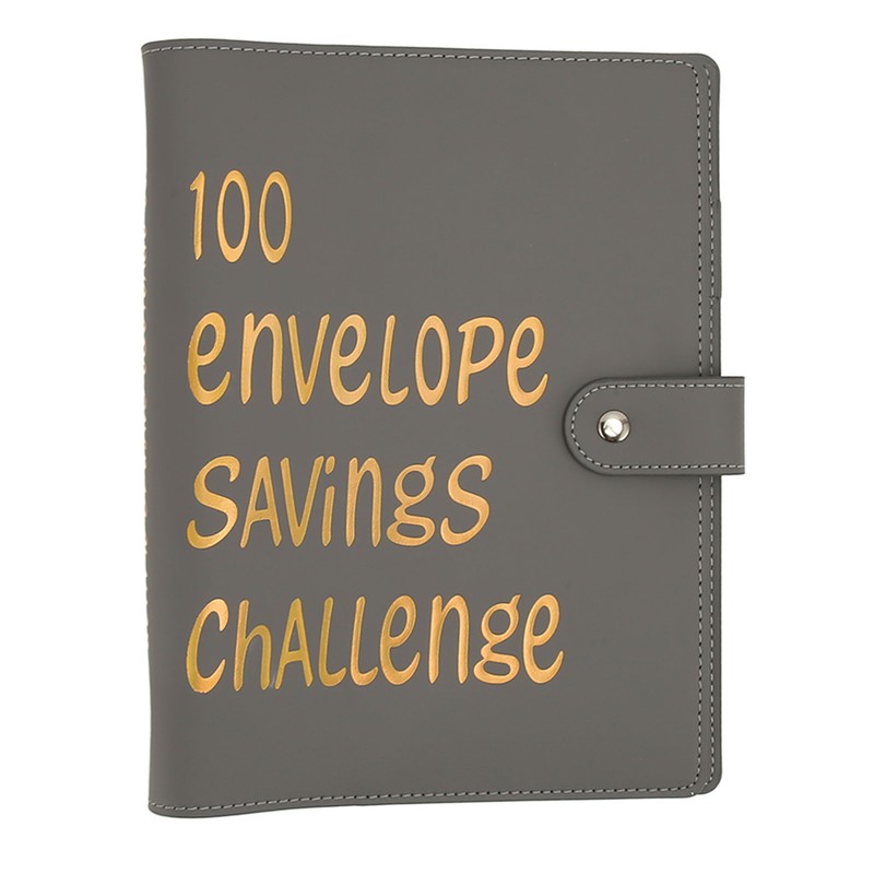 Money Saving Binder Waterproof PU Leather A5 Budget Binder with