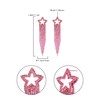 EVER FAITH Tassel Earrings Rhinestone Star Sparkling Crystal Fringe Drop