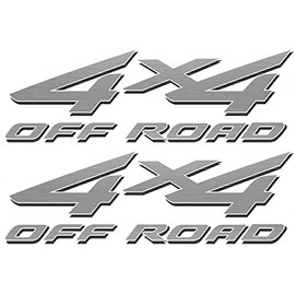 Aftermarket Replacement for 2002-2007 4x4 Decals for Ford F-250 HD F-350 Super Duty Truck Bedside - Silver