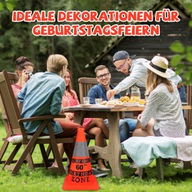 Giftota Original 60th Birthday Gift, Safety Cone, 60th Birthday Men, Birthday Zone Funny Party Decoration, Birthday Gift 60 Man Party Accessory for Women, Men, Dad, Grandpa