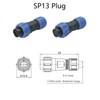 2 x Aviation Plug SP13 2-Pin Male Plug and Female