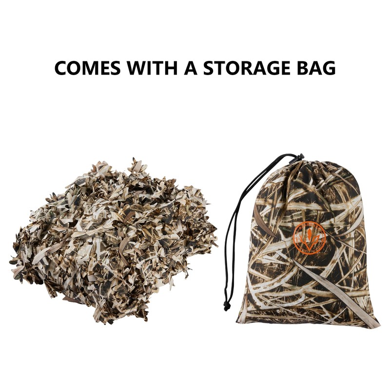 BASSDASH Camo Netting with Back Meshing Camouflage Mesh Water Resistant